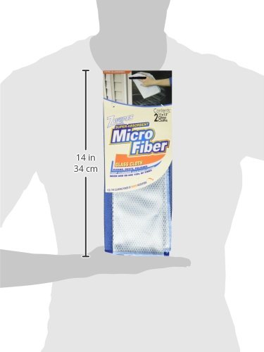 Zwipes Microfiber Glass Mirror And Window Cleaning And Polishing Cloth | Dual-Sided | 2 Pack, Blue #TOP5