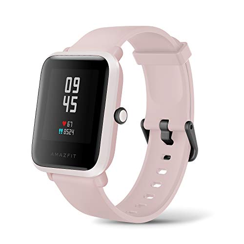 Amazfit Bip S Fitness Smartwatch, 40 Day Battery Life, 10 Sports Modes, Heart Rate, 1.28'' Always-On Display, Water Resistant, Built-in GPS, Warm Pink (W1821US3N)