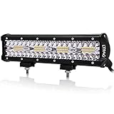 SUPERIOR EFECTO DE LUZ ---- 240W 24000 lumens super brillante de focos led tractor, con 80pcs LED cuando se combinan, la óptica Spot proporciona el efecto perfecto de la distancia y el área, proporcionando una potente y concentrada luz ideal para trabajos nocturnos. 6000K blanco frío de focos led coches más cerca de la luz natural en el color, la visión más clara puede reducir en gran medida la tasa de accidentes de tráfico.
