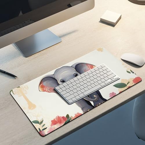 Mouse Pad grande Lucky Elephant con base antideslizante miniatura 5