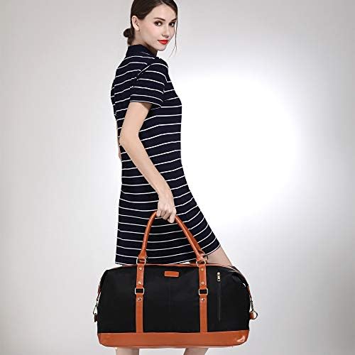 Weekend Bags for Women and Ladies Travel Bag Overnight Carry-on Shoulder Duffel Tote Bag With PU Leather Strap 7 Weekend Bags for Women and Ladies Travel Bag Overnight Carry-on Shoulder Duffel Tote Bag With PU Leather Strap
