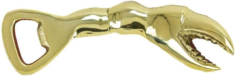 Ebros Gift Latón macizo náutico marino cajún criolla garra de langosta mano soda cerveza tapa abridor de tapas costero mariscos océano mar animal