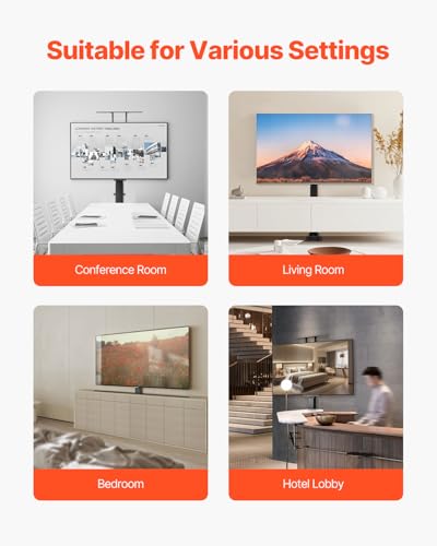 VEVOR Motorisierter TV-Liftständer verstellbare Halterung für TV-Liftständer (60 kg belastbar), vertikale elektrische TV-Halterung mit Fernbedienung, für 813-1397 mm (Nicht im Schrank)