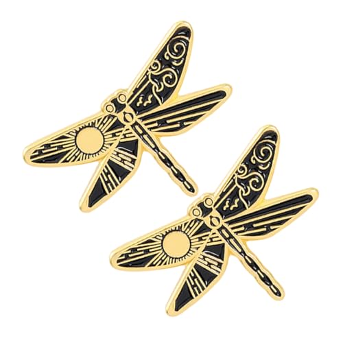 Brooche libellule en métal pour gilet et col de chemise lot de 2