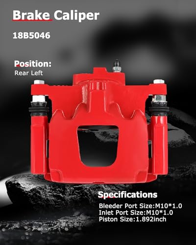 Image of cciyu Rear Left /Right Brake Caliper Assembly w /Bracket 18B5046 2007-2011 For Dodge For Nitro,2008-2012 For Jeep For Liberty,2007-2017 For Jeep For Wrangler,2018 For Jeep For Wrangler JK