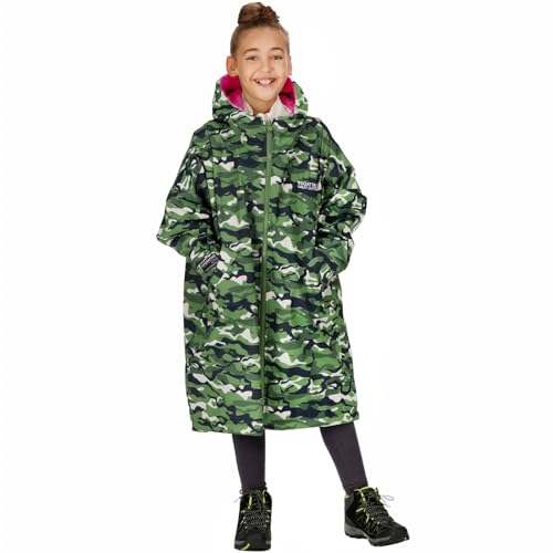 Regatta Kids Waterproof Robe Juniors Cactus Camo/Pink 5-9 Years
