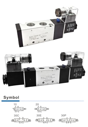 Électrovanne pneumatique 4V330C-10 à triple position pour automatisation fluide
