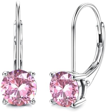 DOCHAIS Moissanite Ohrringe Silber 925 Damen Goldfarben Tropfen Ohrringe | Hypoallergene Weißgold Hängende Moissanite Creolen Schmuck Für Frauen Valentinstag Geburtstag Geschenk 0.
