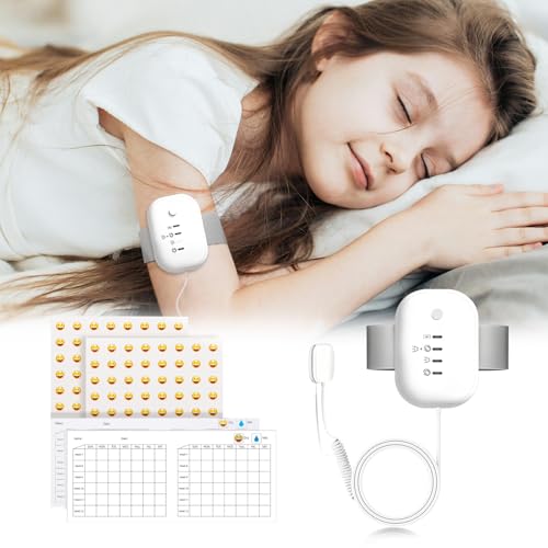 Bed Wetting Alarm for Boys and Girls - USB Rechargeable, Bedwetting Alarm with High Sensitivity Sensor, Loud Sound and Strong Vibration, Proven Solution for Bedwetters(White)