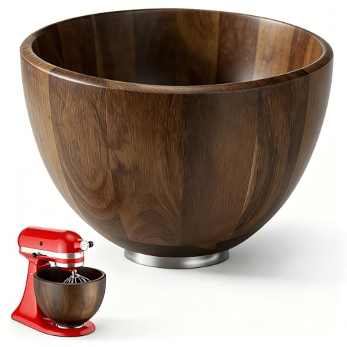 Tazón de Mezcla de Madera de Nogal 5 QT miniatura 1