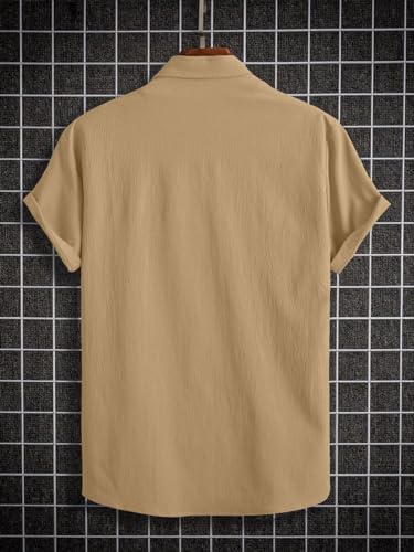 Image of ROYALICA Regular Fit Mens seer Shirt Beige XL