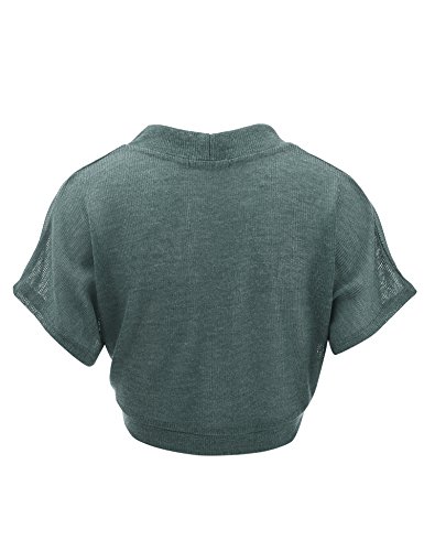 Image of Lock and Love Women's Versatile Open Front Lightweight Short Sleeve Bolero Shrug