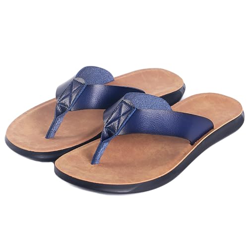 Tongs de plage légères en cuir pour homme, indispensables des vacances