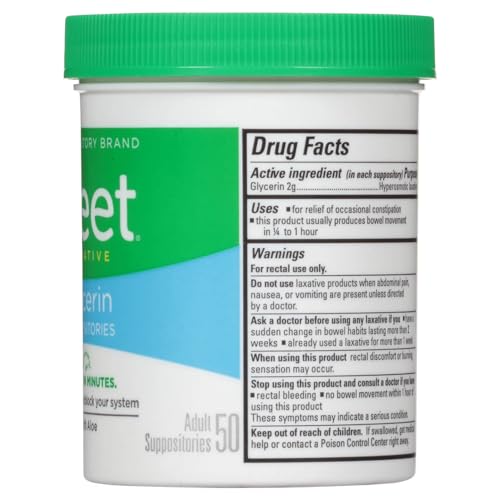 Fleet Glycerin B00EILMM3A Fleet Adult Glycerin Suppositories 50-Count thumb #4
