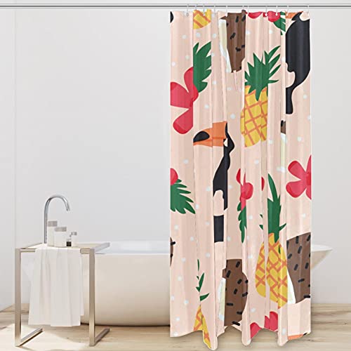 Rideau de douche tropical imperméable pour sol toujours sec - 3