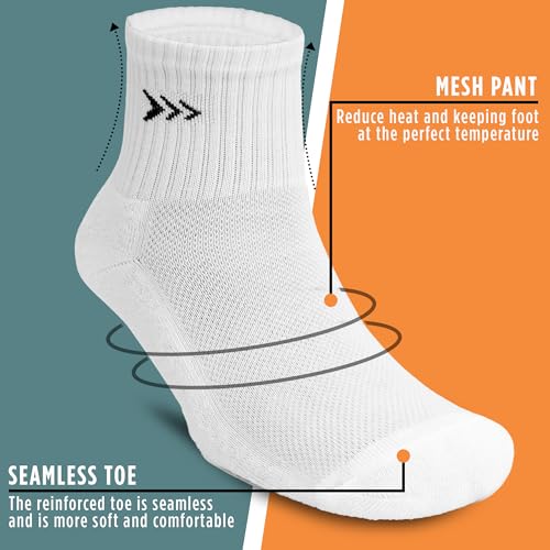 Image of Mayor Crew Length Socks for Men & Women, Breathable Cushioned, Anti-Odour, Anti-Bacterial, Ideal for Running, Gym, Workout, & Casual (Pack Of 3)