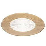 Mipcase Glasschale mit Goldener Randstruktur 21cm Pastateller aus Stabilem Glas Dekorativer Servierteller für Snacks und Desserts Kratzfestes Geschirr für Gastronomie und Zuhause