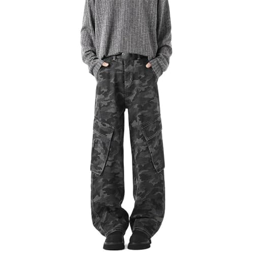 Pantalon cargo camouflage homme style hip-hop ample et treillis streetwear chic
