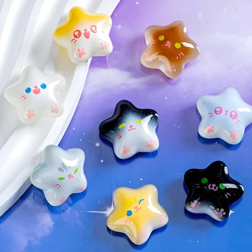 8 Imán Estrella Decorativo para Refrigerador con Gatito miniatura 4