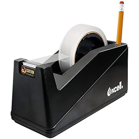 Excell Dualcore Desk Tape Dispenser (1"+3" Core) with Pen Pencil Holder, Tape Dispenser Desk for Home, Office, Shop, Retail Store and Warehouse Wrapping Purpose Cover