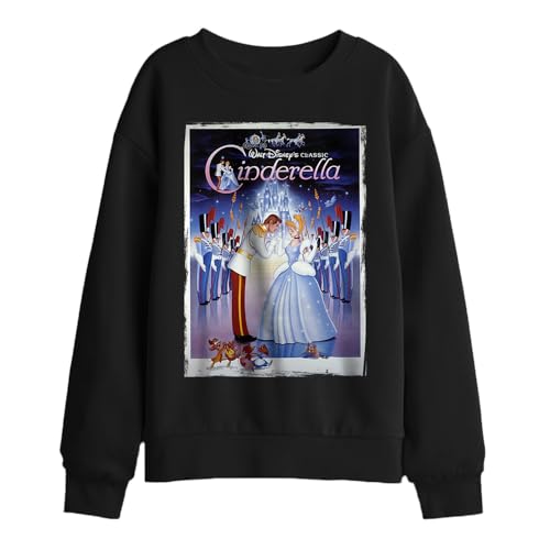 Sweat Disney Cendrillon enfant noir parfait pour le collège et les sorties entre amis