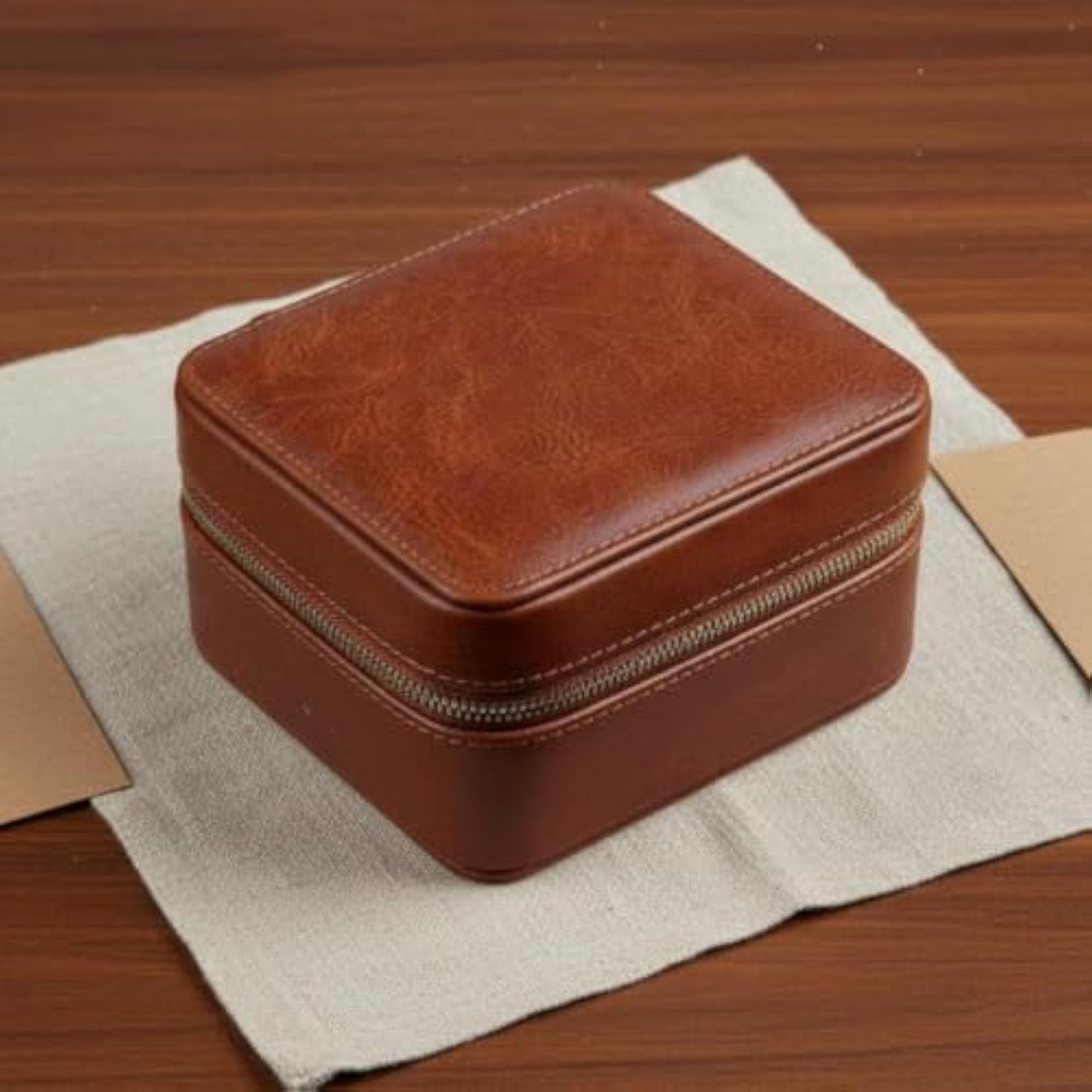 2 Slot Watch Box for Travel, Scratch Protection