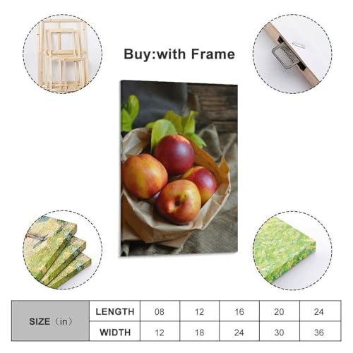 Affiche murale moderne fruits nectarines pour décorer un grand mur vide - 2