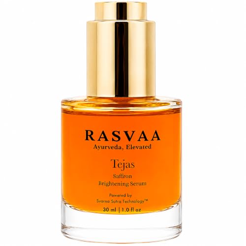 Image of Tejas Saffron Brightening Serum with 120+ Mogra Saffron Strands in One Bottle | Luxury Ayurvedic Glow Serum | For Radiant, Even-Looking Skin Tone, Dark Spots & Dullness | Lightweight Oil-Based Face Serum