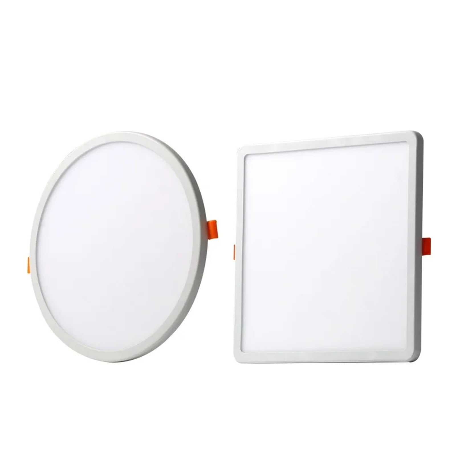 Genérico zhuguiming Panel de luz LED redondo/cuadrado ultrafino 6 W, 8, 15 y 20, aluminio, empotrado en techo, con orificio abierto ajustable, color blanco, CA 85-265 V(Warm White,20W Square)