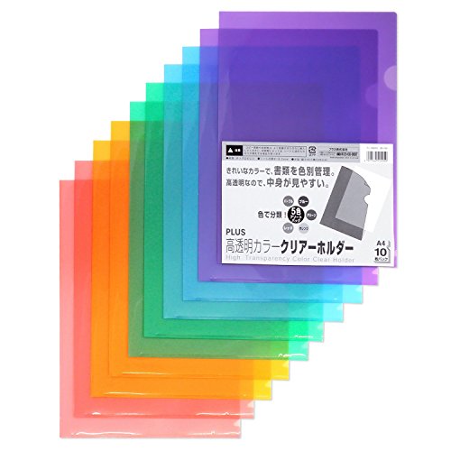 Lange　クリアファイル10枚セット Toffy クリアファイル A4 モノクローム クリアーファイル ハーフ