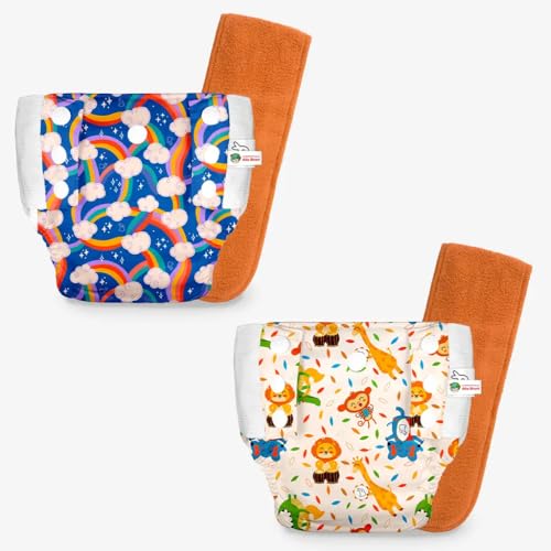 Image of SuperBottoms UNO Pull-up Pant Style Diaper | Cloth Diaper for Babies | Reusable, No Tapes, Easy to Wear, Designed for Active Little Ones | 3M - 3Y | Pack of 2