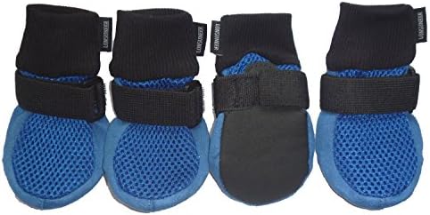 Dog Boots Breathable and Protect Paws Soft Nonslip Soles Color Blue Size Medium - Inner Sole Width 2.56 Inch