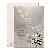 DORADUBO Christian Sympathy Card with Envelope, Religious Condolence Card with Scripture – 'My presence shall go with thee...' Bible Verse​ - Single Card