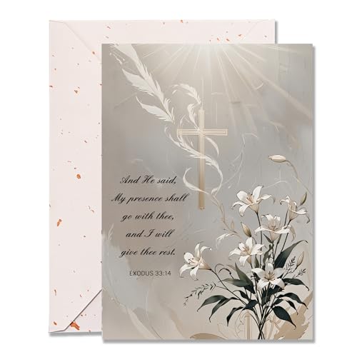 DORADUBO Christian Sympathy Card with Scripture