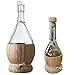Bottiglia in Vetro impagliata Fiasco da Cantina per Vino da tavola 2 Pezzi casa Particolare Elegante Moderno Ottima Idea Regalo -Set da 2 fiaschi da 500 ml