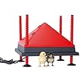 RentACoop 12x12” Adjustable Heating Plate with Bonus Foldable Anti-Roost Cone for up to 20 Chicks | Chick Brooder Heat Plate – Energy-Efficient 22-Watt Chick Heater - Safer Than Heat Lamps