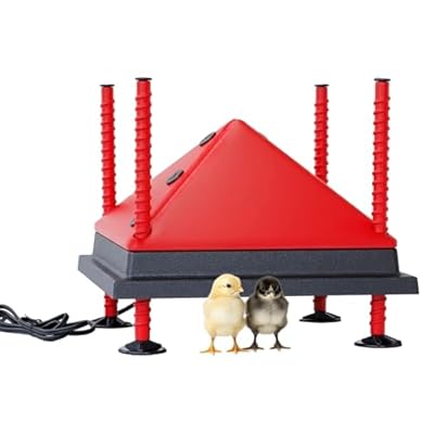 RentACoop 12x12” Adjustable Heating Plate with Bonus Foldable Anti-Roost Cone for up to 20 Chicks | Chick Brooder Heat Plate – Energy-Efficient 22-Watt Chick Heater - Safer Than Heat Lamps