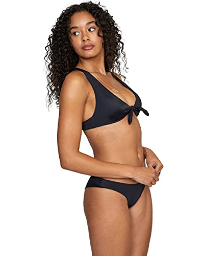 RVCA Women's Standard Tie Front Swimsuit Bikini Top3