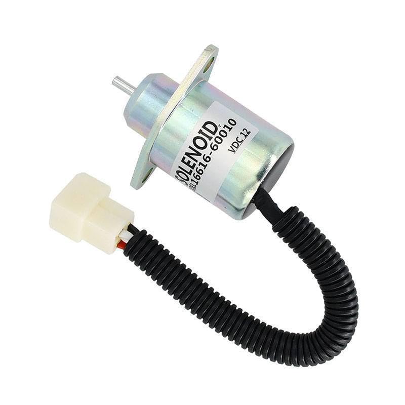 Fuel Solenoid 12V 16616-60010 17454-60010 Compatible with B1700 B21 B2400 D1005 V1205 V1505T 16616-60013 16616-60015