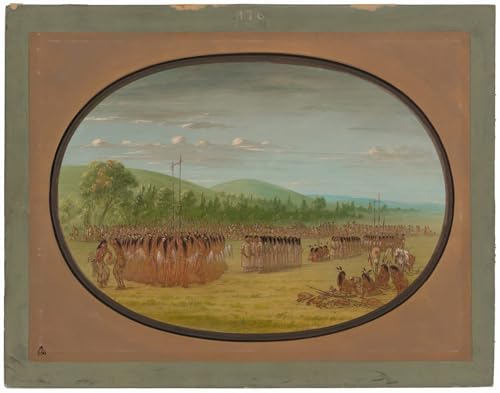 Lienzo Artistica Ball Play Dance Choctaw de George Catlin con Impresión de Alta Fidelidad