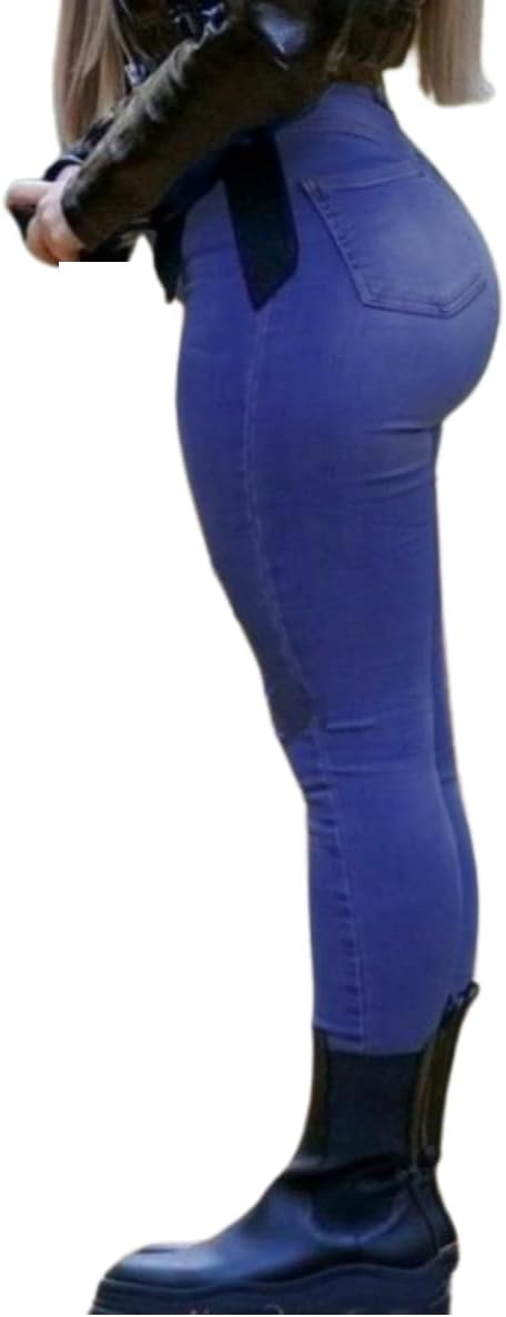 Thicken Stretchy 10" High-Rise Skinny Jeans Curve 4-Way Stretch Denim Pants for Women Good for Big Butt Stretchable