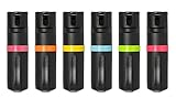 POM 6-Pack Pepper Spray Flip Top Pocket Clip - Maximum Strength OC Spray for Self Defense - Tactical Compact & Safe Design - 25 Bursts & 10 ft Range - Powerful & Accurate Stream Pattern