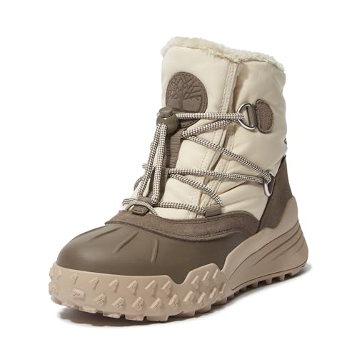 Timberland Timberland Women's Moriah Range Mid Warm Lined Waterproof Snow Boot, Natural Woven, 5.5 Medium