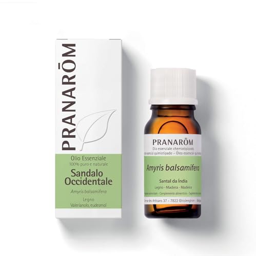 Pranarôm – Aceite esencial de Santal Amarillo Bio | 100% Puro y Natural | Relajante y Equilibrante | Para Masajes y Aromaterapia | Botella de 10 ml