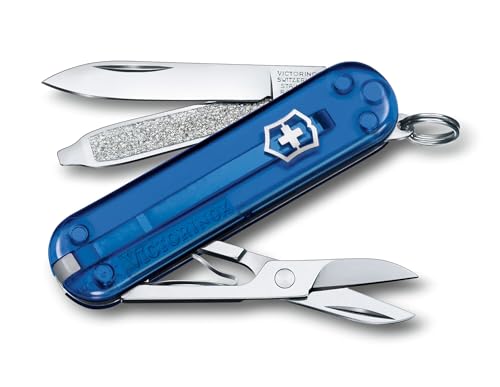 Victorinox Taschenmesser klein Classic SD 58 mm Deep Ocean (7 Funktionen Klinge Nagelfeile Schraubendreher 2.5 mm Schere)