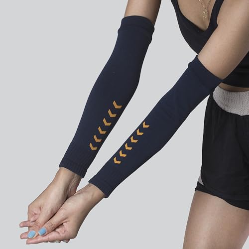 Kit 2 Manguito Segunda Pele Proteção Solar UV Feminino Masculino Volei Ciclismo Beach Tennis (Laranj