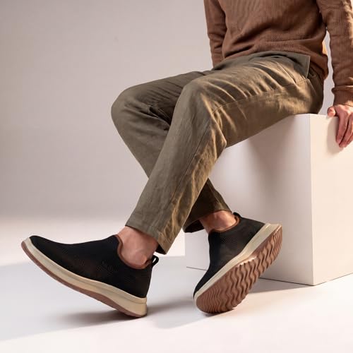 Image of YOHO Men's Walking Shoes Esteem | Lightweight, Extra Soft Cushioned Insole Slip Ons with Shock Absorbing Sole | Casual Without Lace Sneakers for All Day wear, Running and Jogging