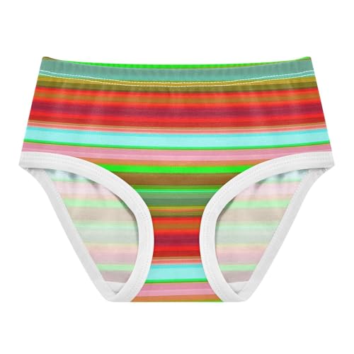 Horizontal Stripes Vibrant Green Girls Underwear Toddler 2t Cotton Panties Little Girl Animals Kids Briefs Undies