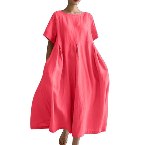 Robe d'été élégante en coton avec poches pour vos sorties de vacances