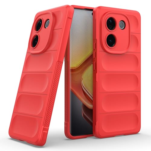 Image of Zapcase Back Case Cover for Poco M7 Pro 5G | Compatible for Poco M7 Pro 5G Back Cover | Liquid Silicon Magic Case with Camera Protection | Red